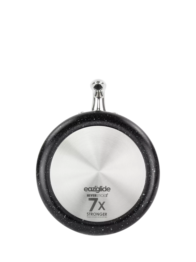 Eaziglide Neverstick2 Aluminium Non-Stick Sauce Pot, Black, 16cm - British product