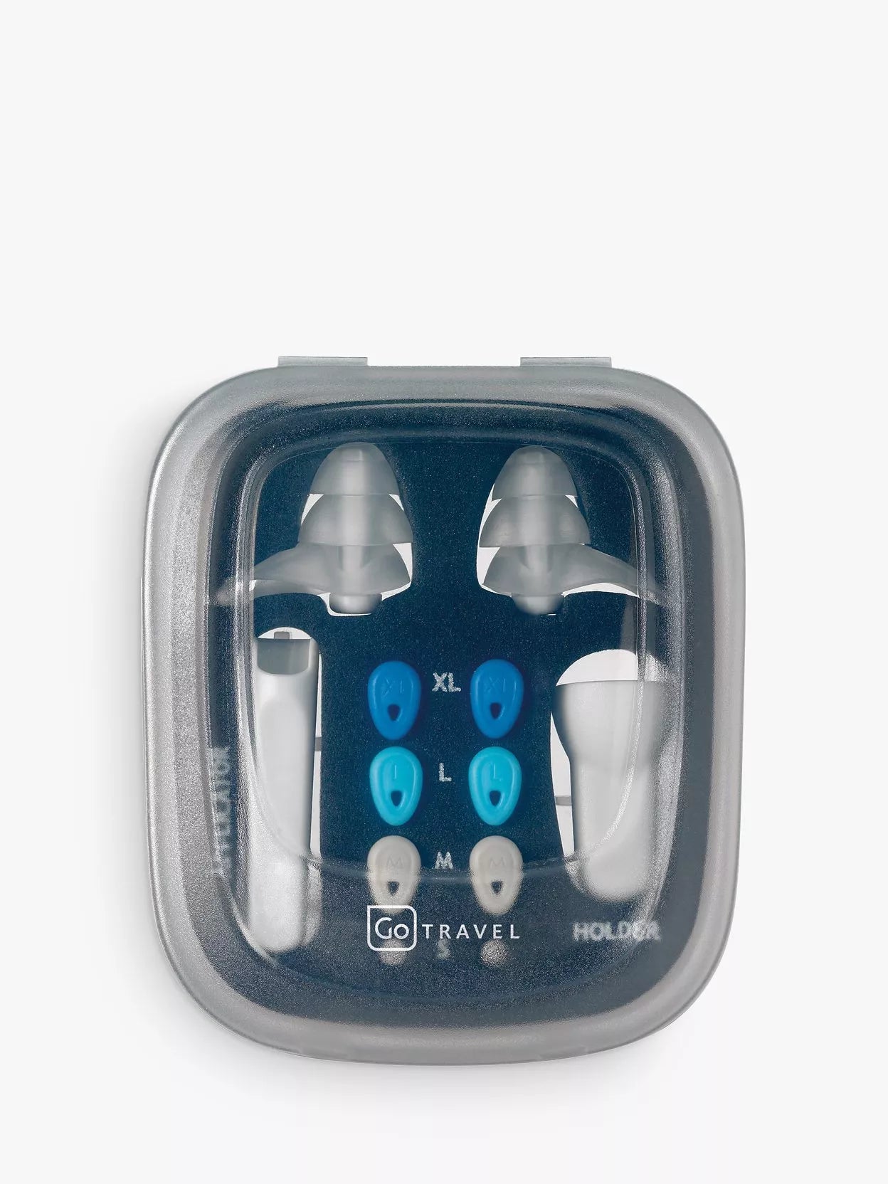 Go Travel custom fit ear plugs with size adjusters, UK version