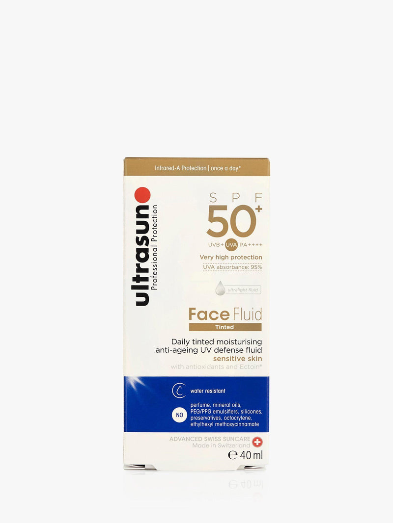 Ultrasun face fluid tinted sunscreen SPF50+ 40ml, UK version