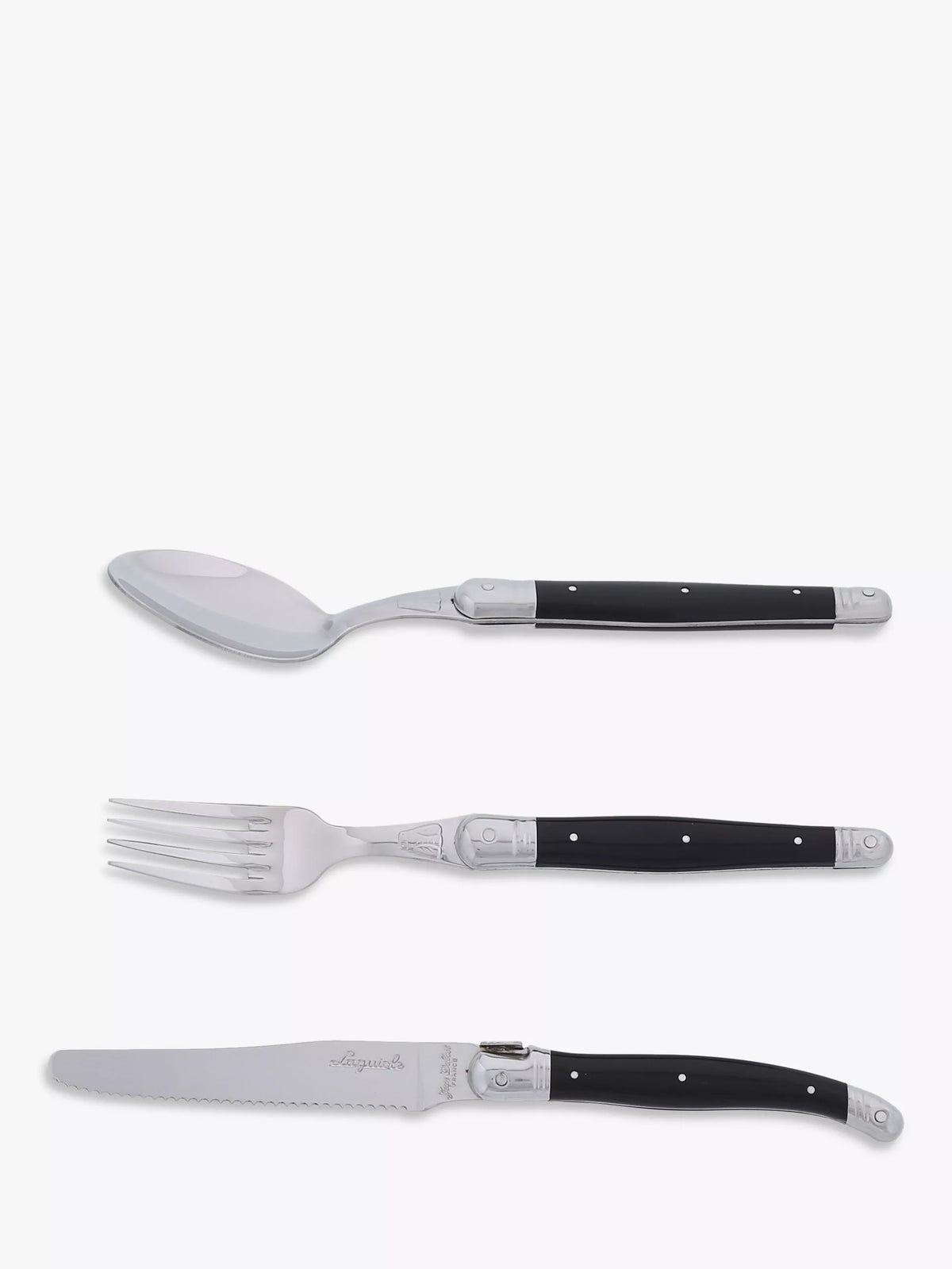 Laguiole 18-piece cutlery set with wood tray, UK version