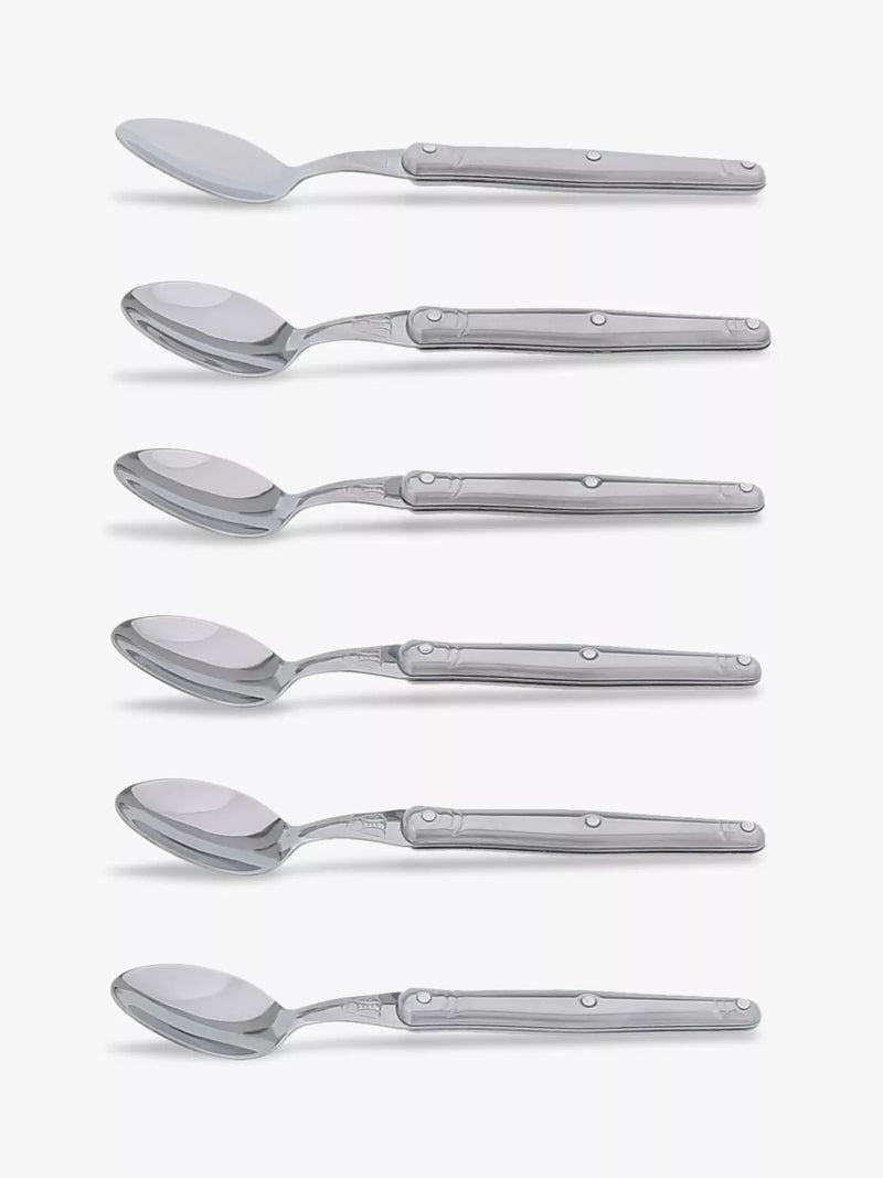 Laguiole stainless steel teaspoons set of 6, imported from the UK