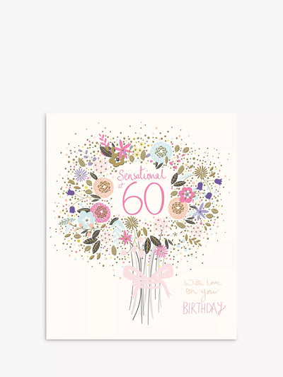 John Lewis Woodmansterne Sensational 60th Birthday Greetings Card- Buy online at McGrocer