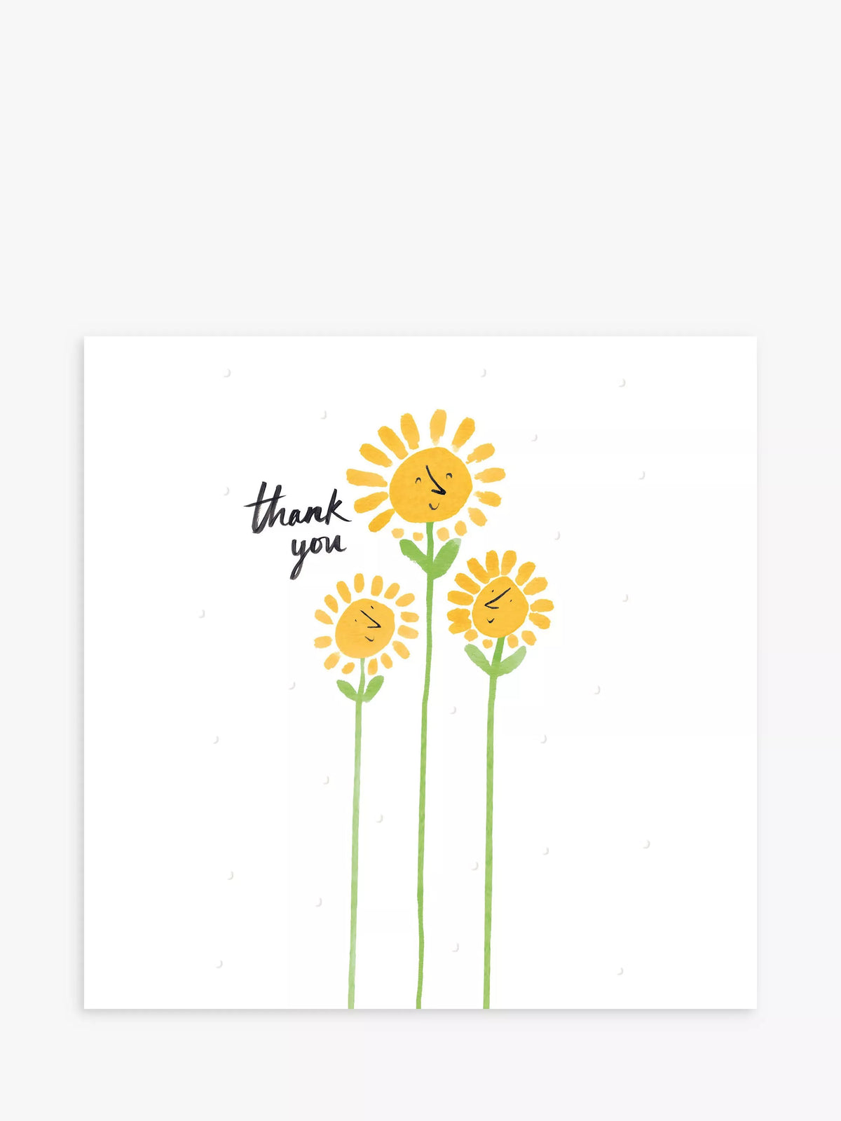 Woodmansterne thank you card Happy Flowers design H18cm - British product