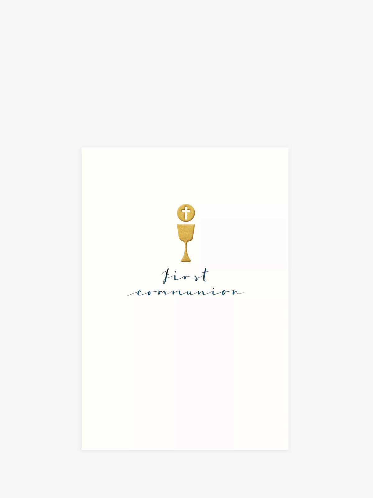 Woodmansterne First Communion card with chalice design - British product