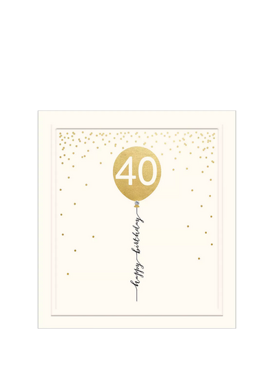 John Lewis Woodmansterne Balloon 40th Birthday Card- Buy online at McGrocer