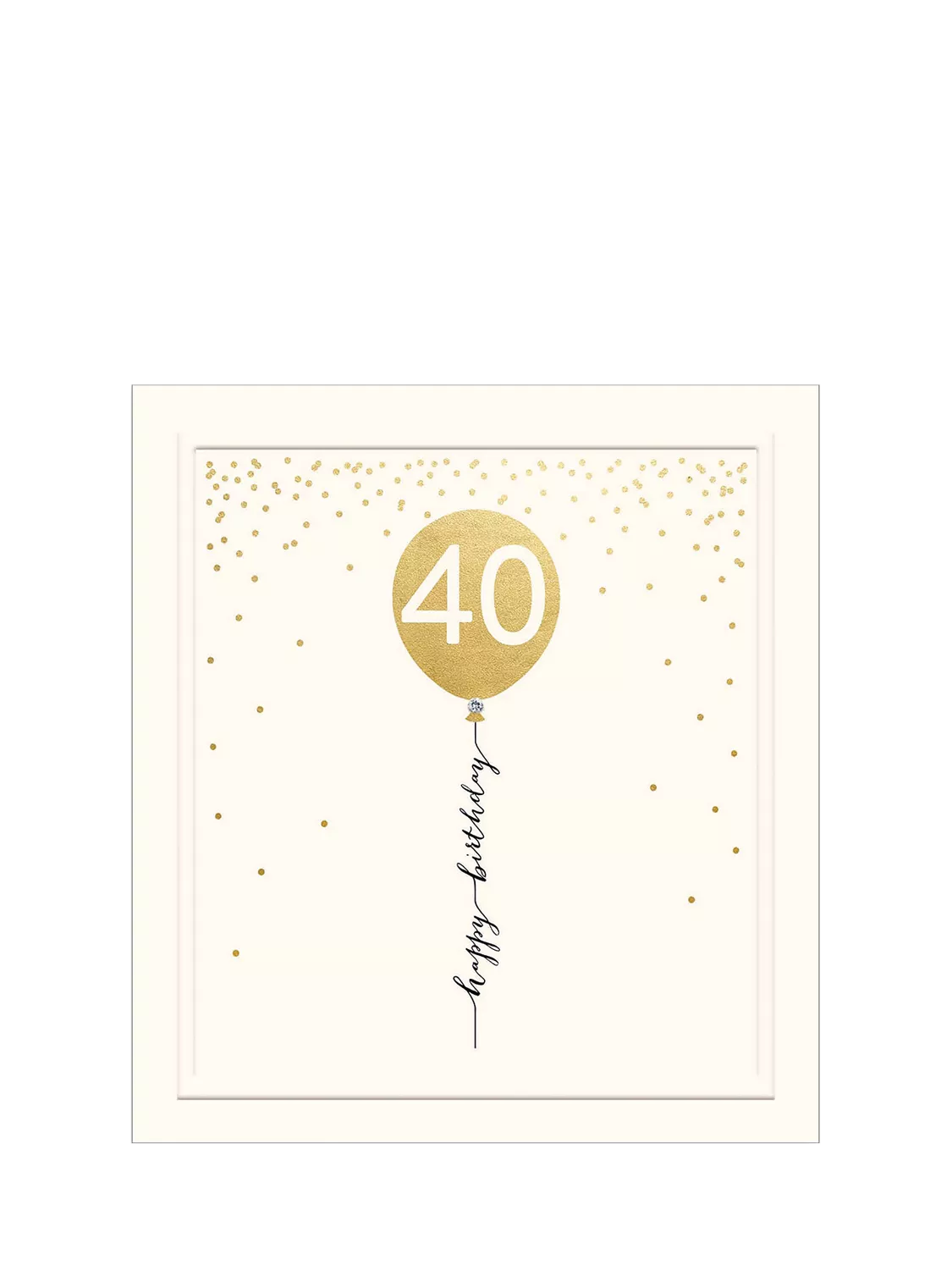 Woodmansterne balloon 40th birthday card, blank inside, imported from the UK