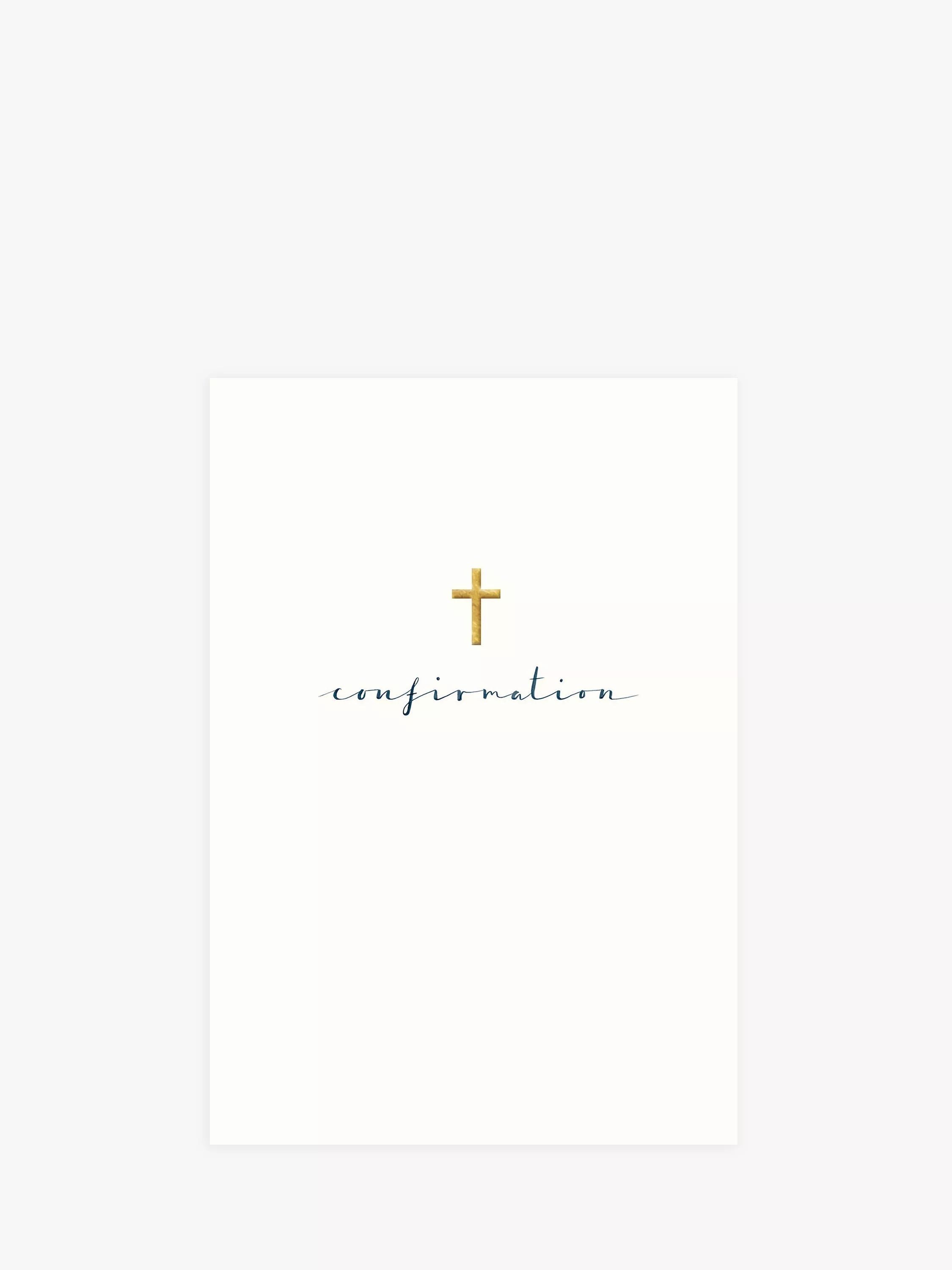 Woodmansterne Cross Confirmation Card blank 18x13cm, UK version