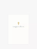 Woodmansterne Cross Confirmation Card blank 18x13cm, UK version