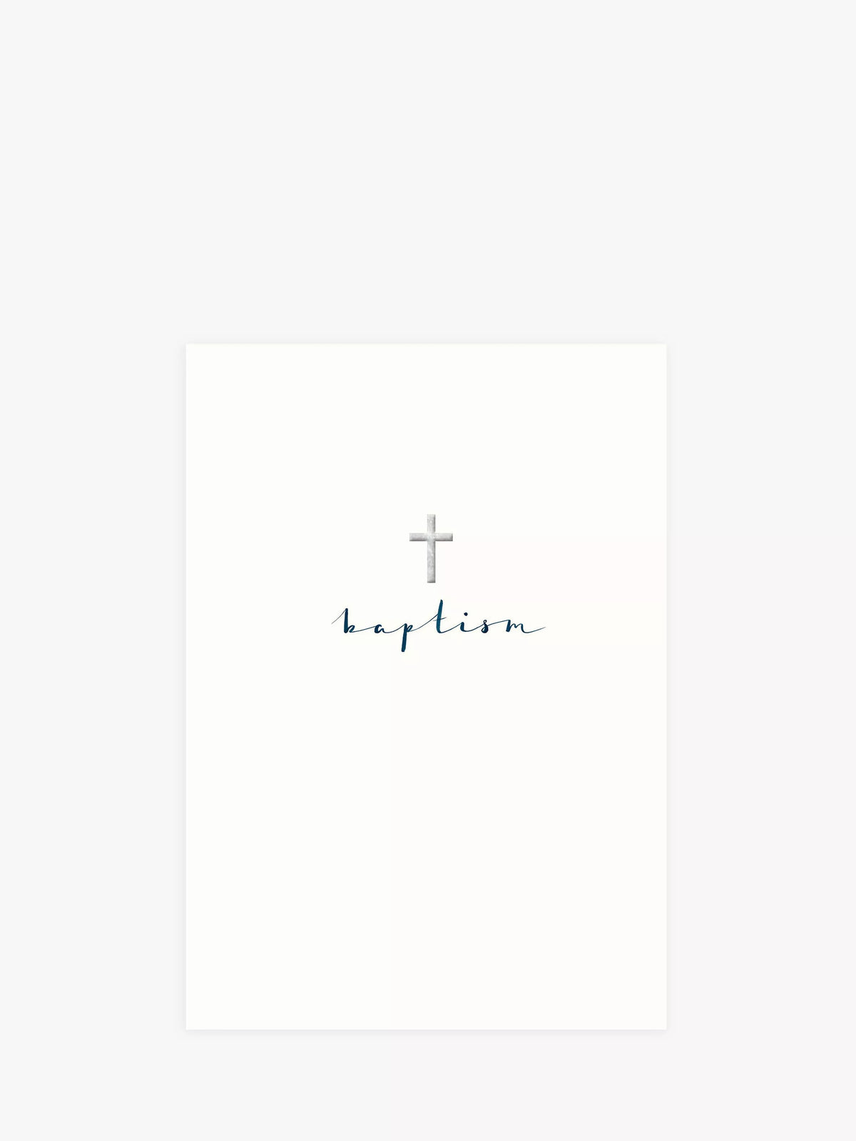 Woodmansterne cross baptism card blank inside, UK version