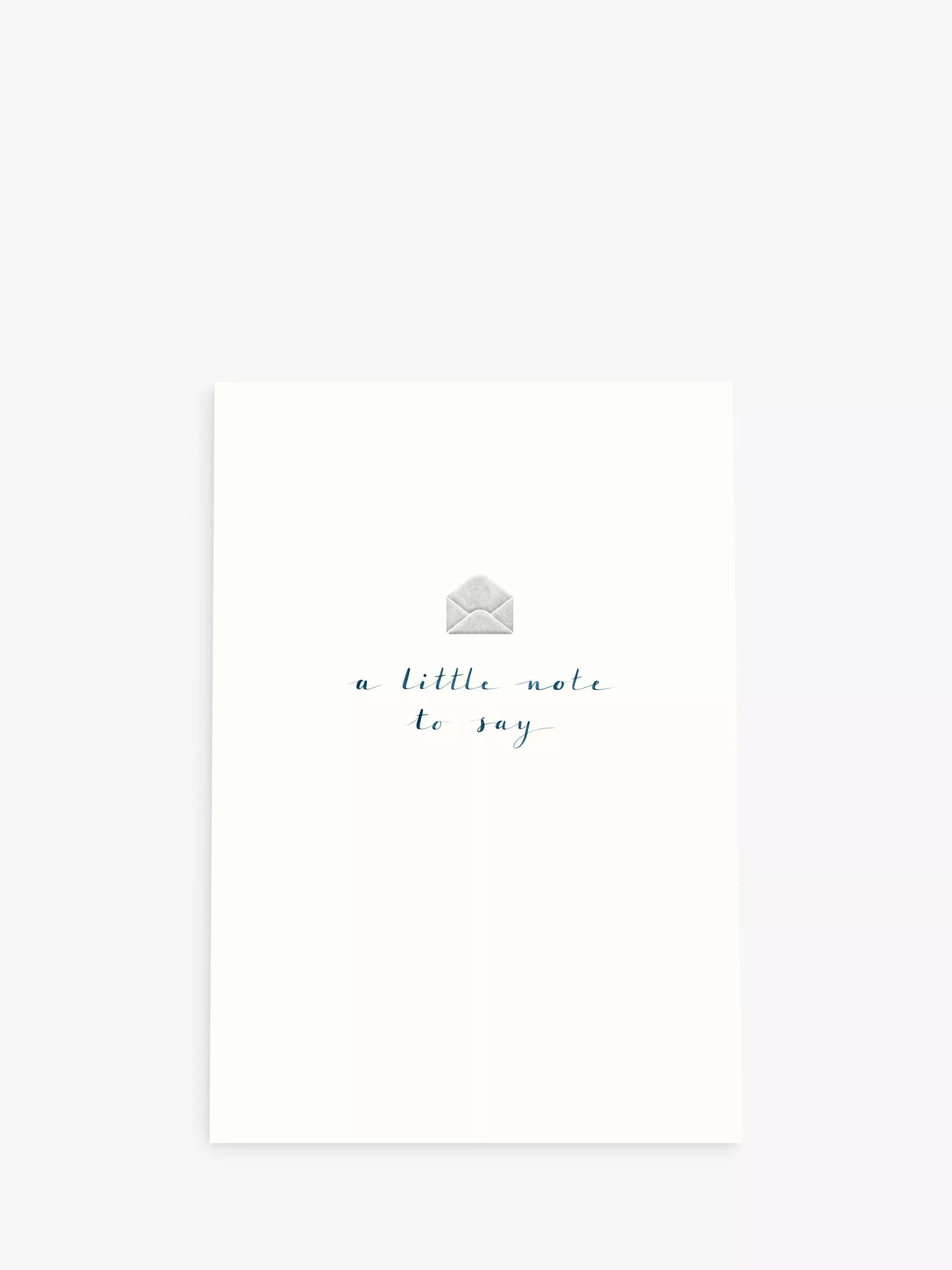 Woodmansterne A Little Note thank you card, imported from the UK
