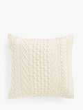 John Lewis Organic Cotton Knit Cushion, Marshmallow