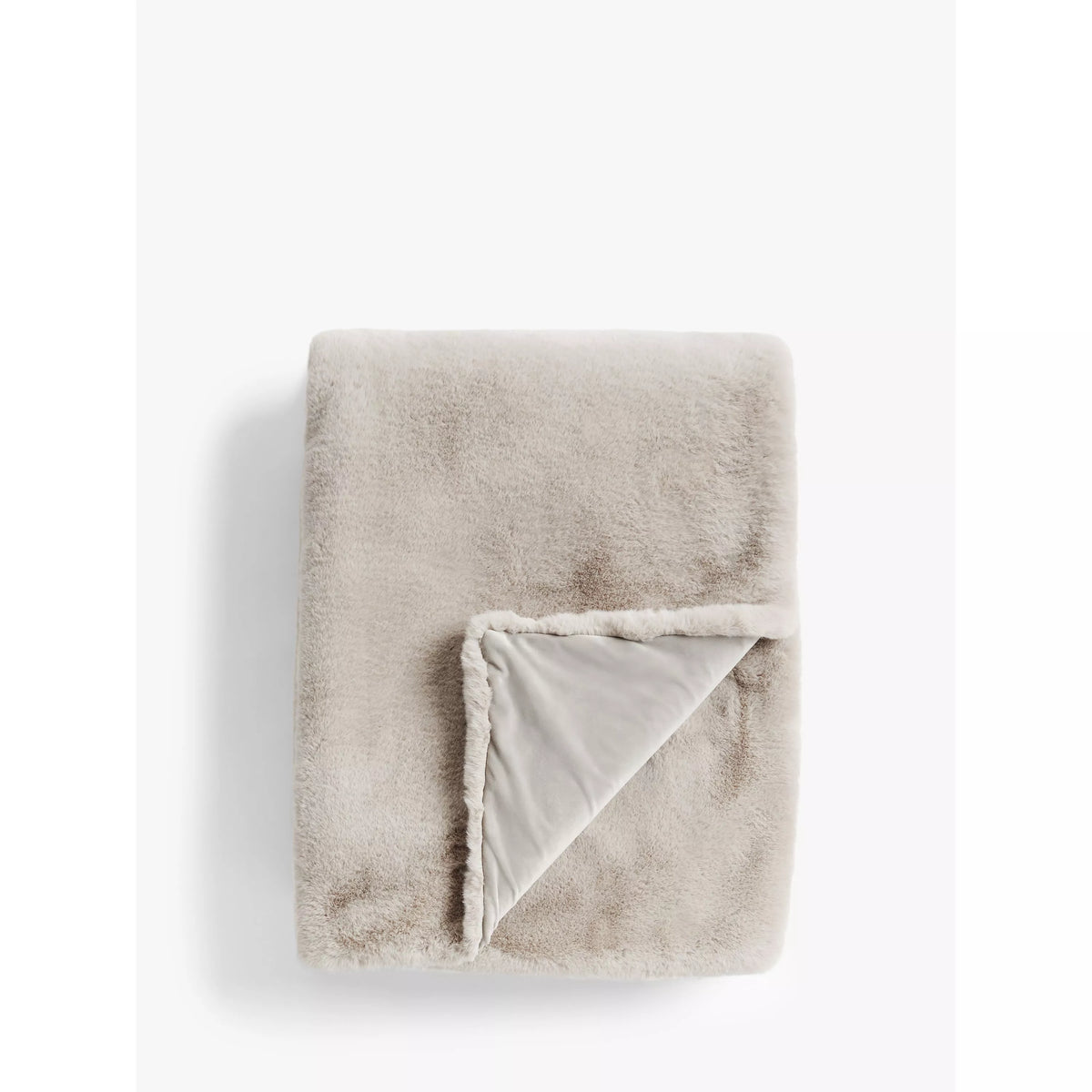 John Lewis faux fur throw in fawn, UK version