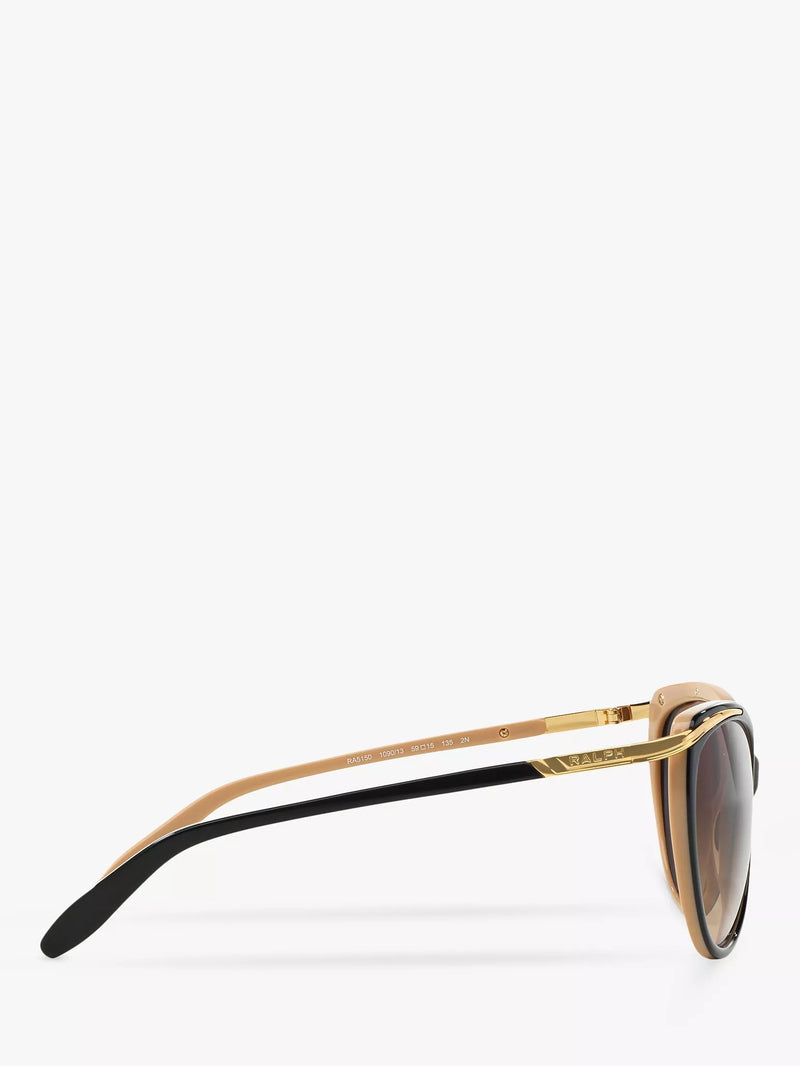Ralph Lauren women's cat's eye sunglasses black gradient, imported from the UK