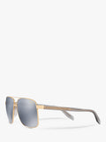 Versace square polarised sunglasses gold mirror grey, imported from the UK