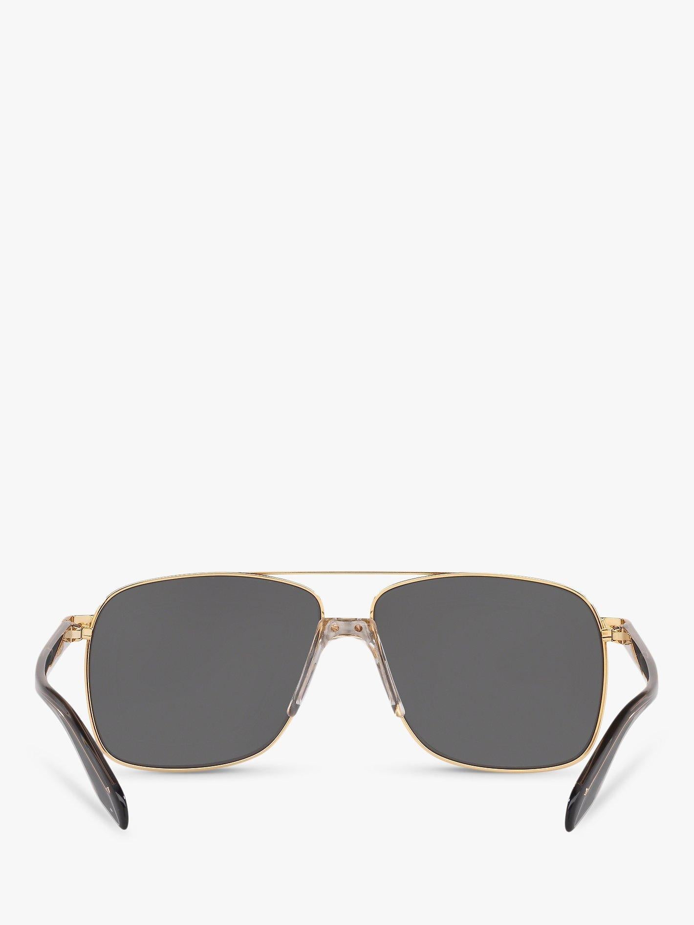 Versace square polarised sunglasses gold mirror grey, imported from the UK