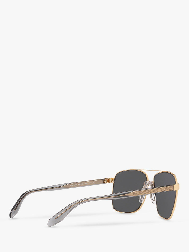 Versace square polarised sunglasses gold mirror grey, imported from the UK