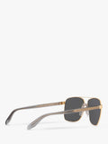 Versace square polarised sunglasses gold mirror grey, imported from the UK