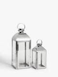 Stainless Steel Lantern Candle Holders Set of 2