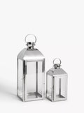 Stainless Steel Lantern Candle Holders Set of 2