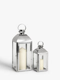 Stainless Steel Lantern Candle Holders Set of 2