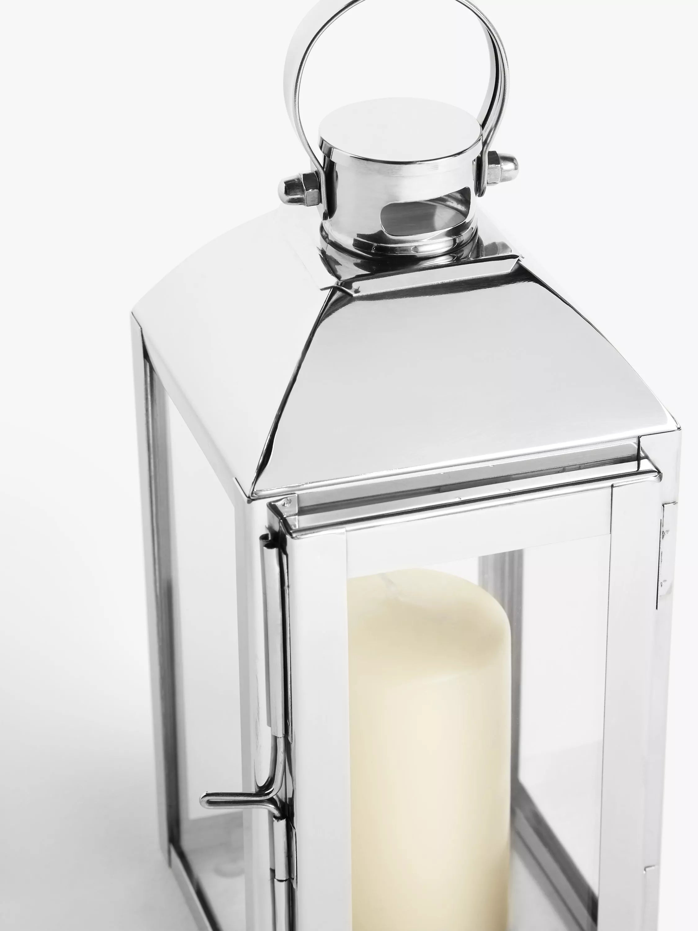 Stainless Steel Lantern Candle Holders Set of 2