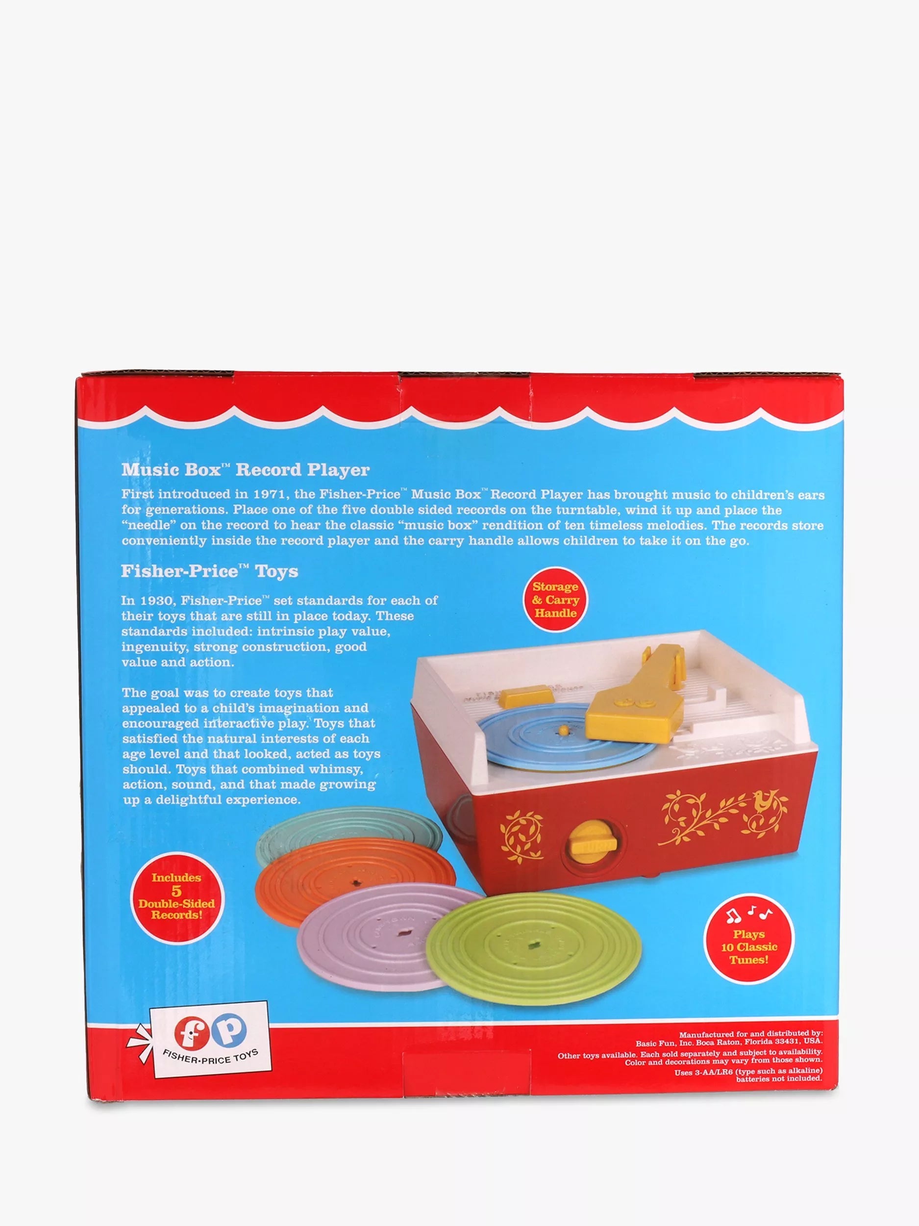 Fisher-Price music box record player toy - British product