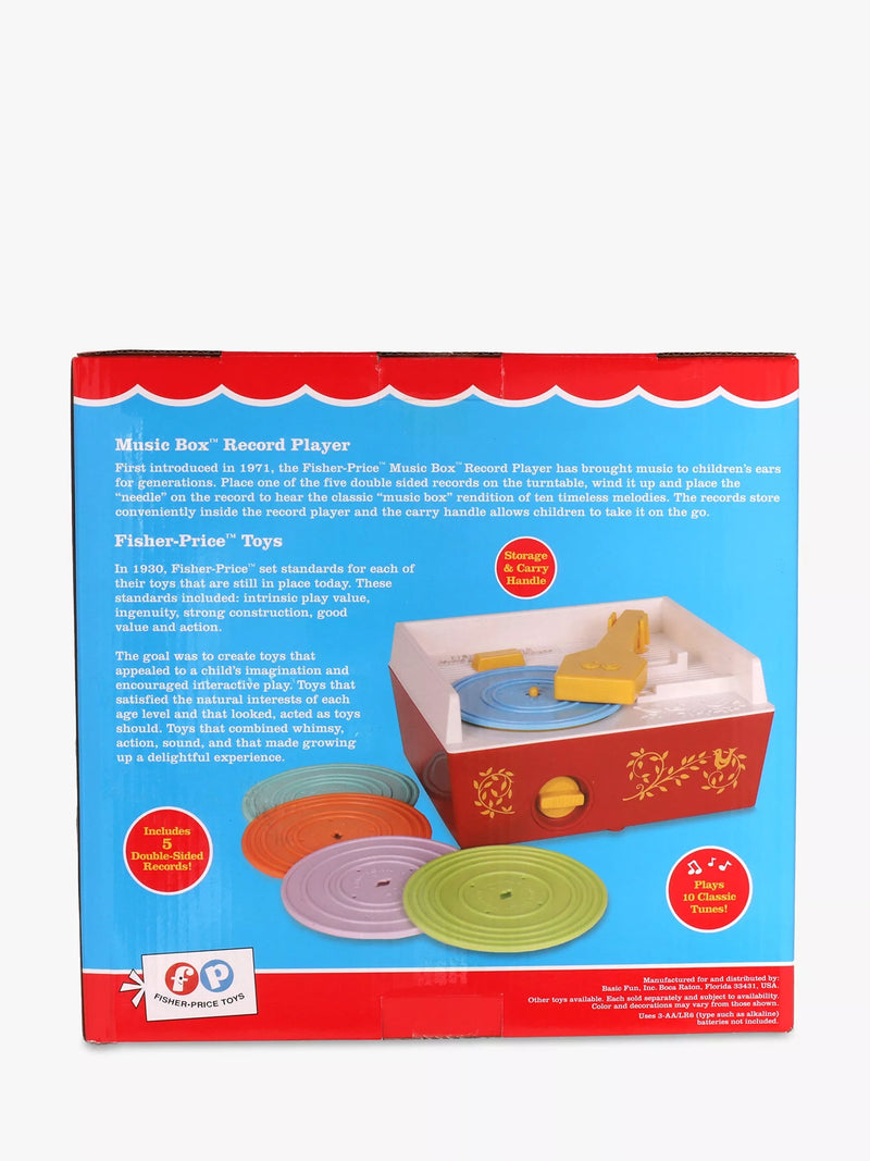 Fisher-Price music box record player toy - British product