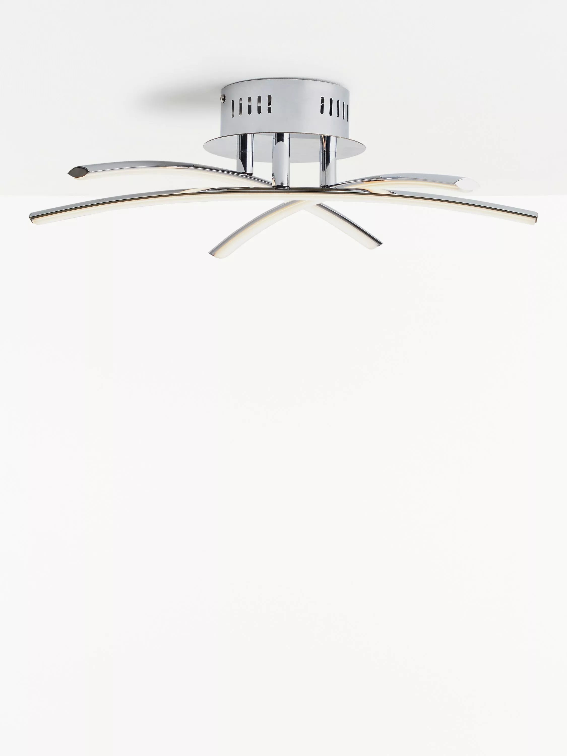 John Lewis Trinity LED semi flush ceiling light chrome 45cm, UK version
