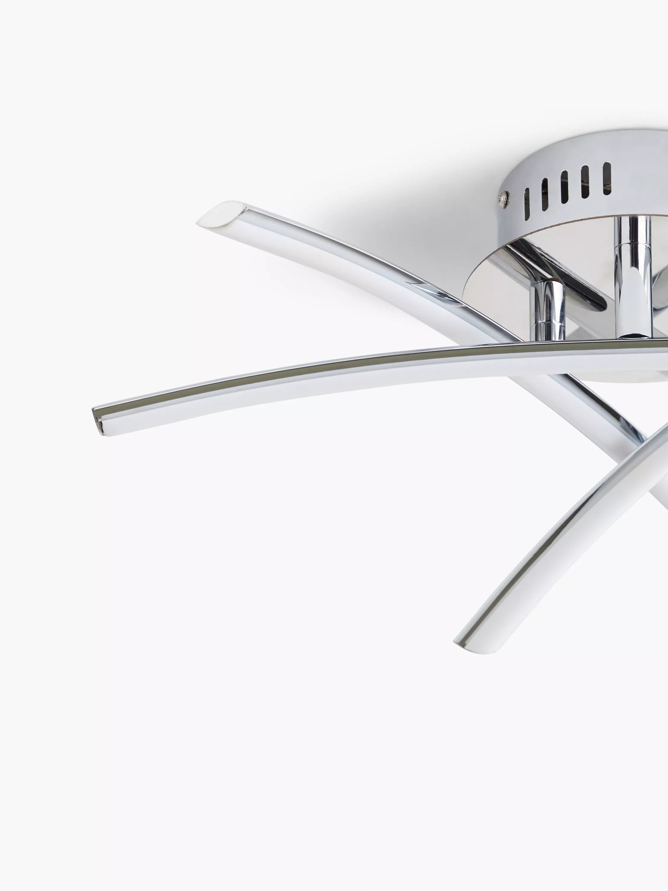 John Lewis Trinity LED semi flush ceiling light chrome 45cm, UK version