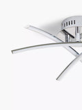 John Lewis Trinity LED semi flush ceiling light chrome 45cm, UK version