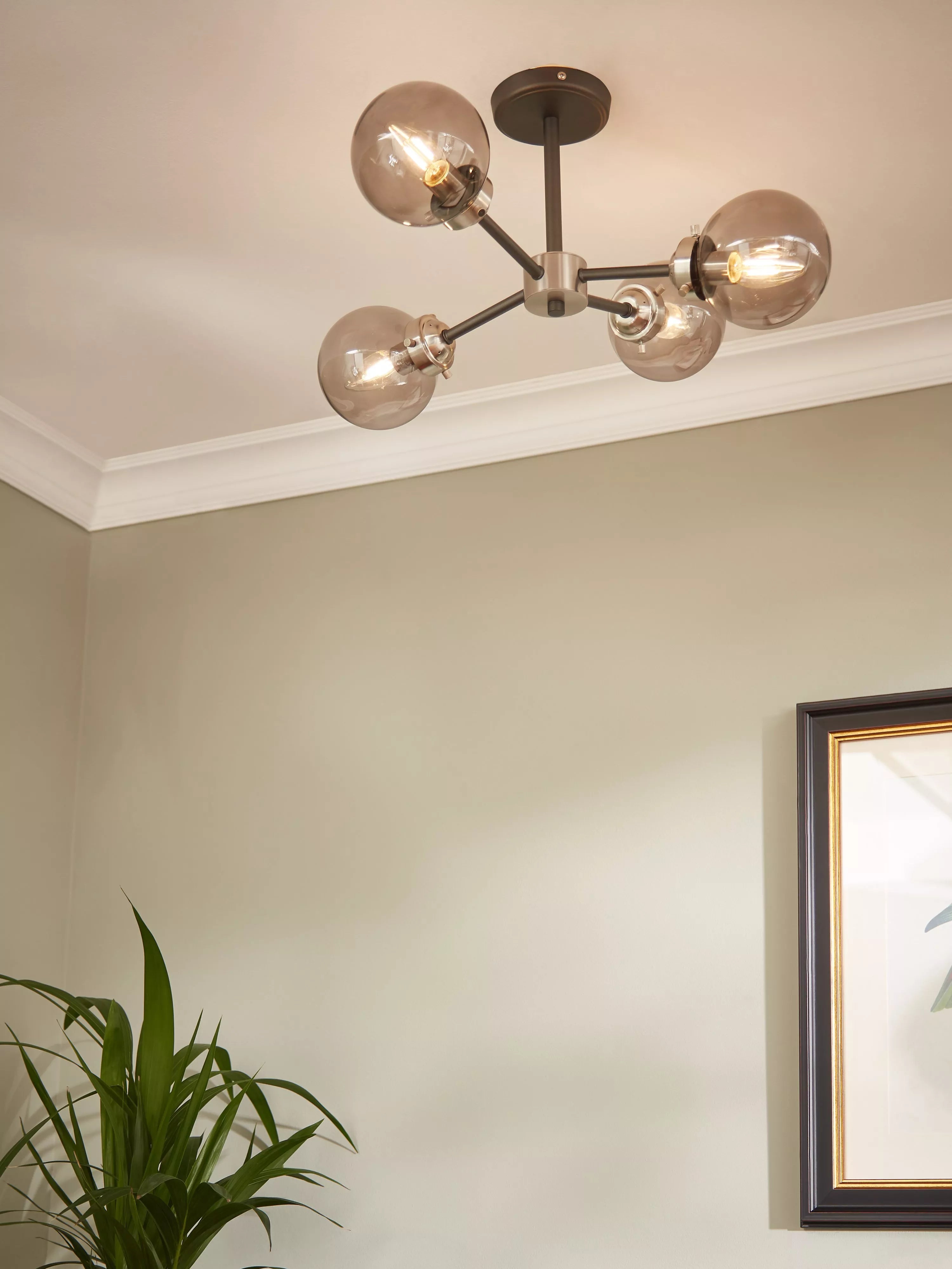 John Lewis Orb semi flush ceiling light, imported from the UK