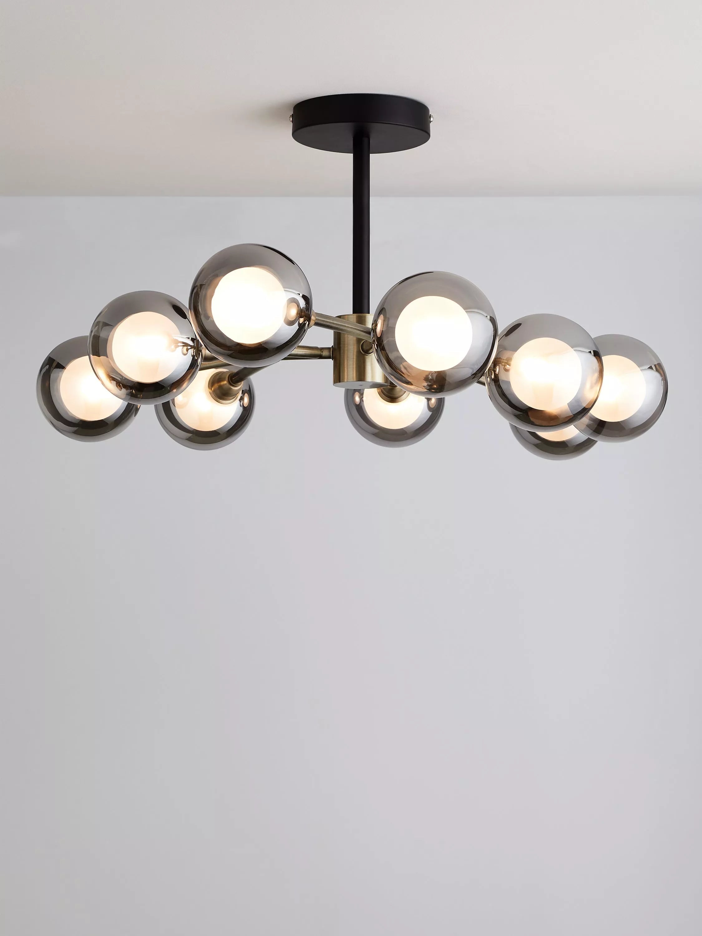 John Lewis Huxley 9 Arm Semi Flush Ceiling Light H30 x Dia.50cm