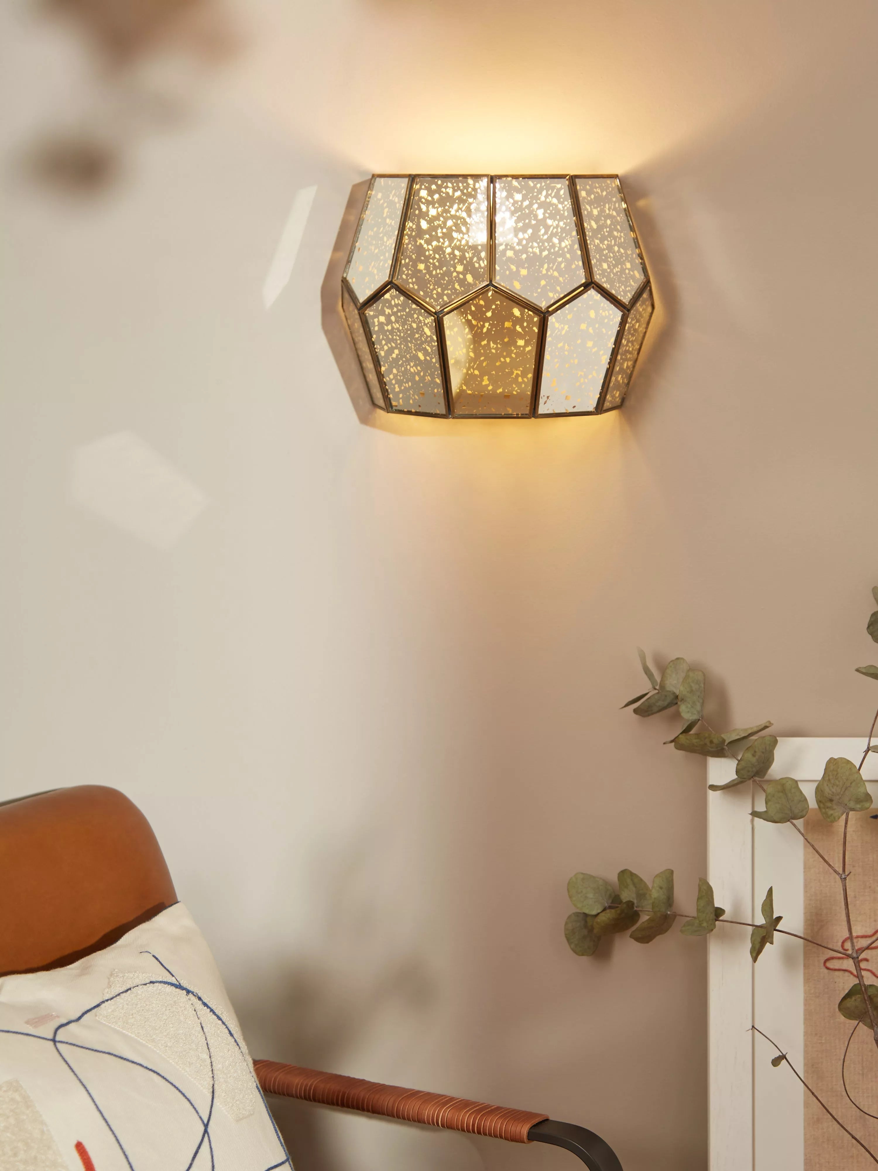John Lewis Romy mirrored glass wall light (British brand)