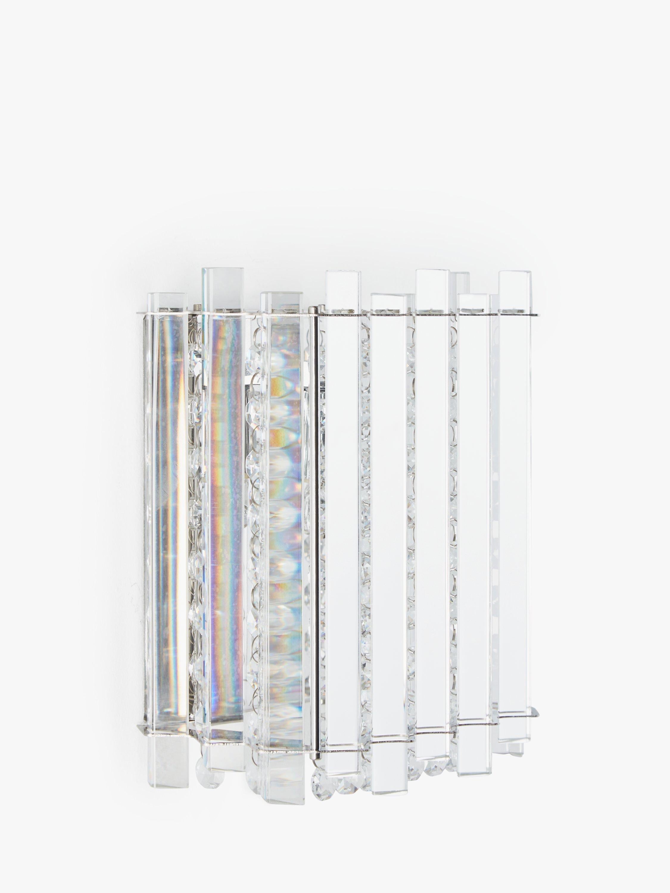 John Lewis Dazzle crystal mirrored wall light clear - British product
