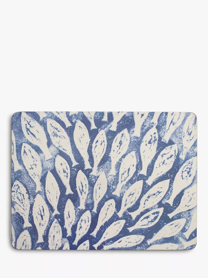 BlissHome cork-backed sealife placemats set of 4, imported from the UK