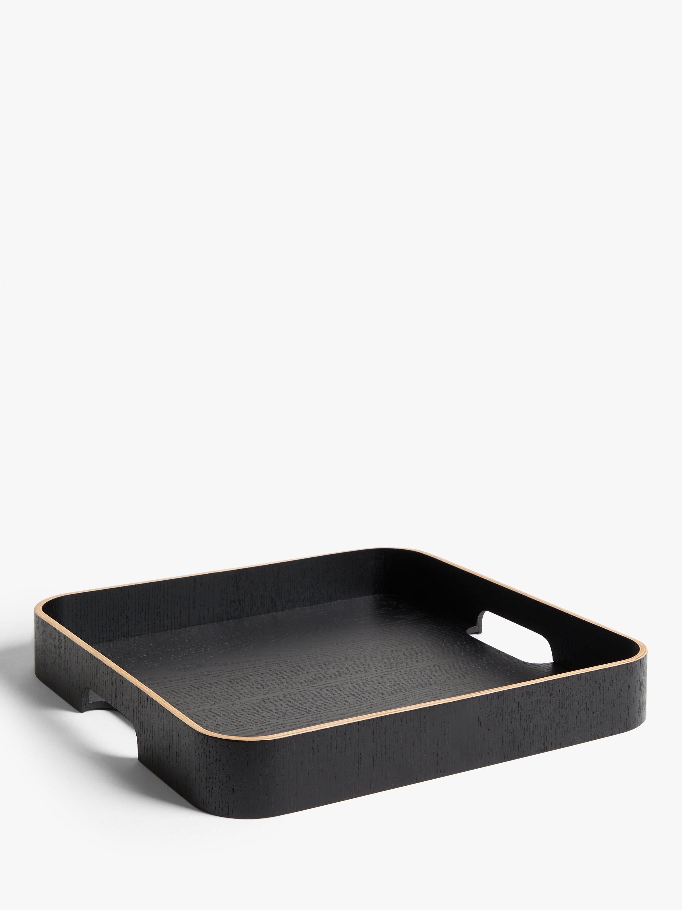 John Lewis square wood veneer tray black 35cm, UK version