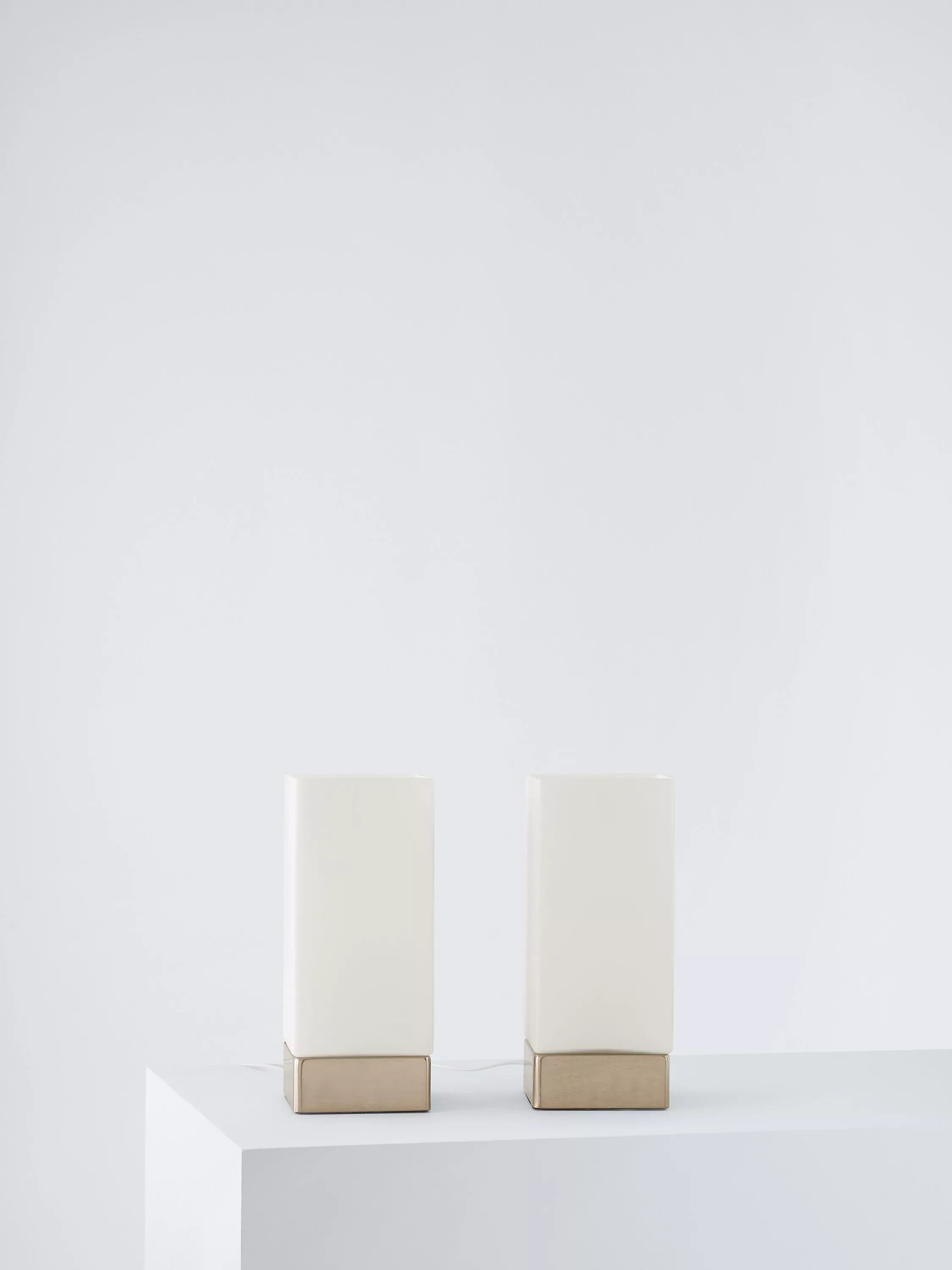 John Lewis Mitch touch lamps set of two silver - British product