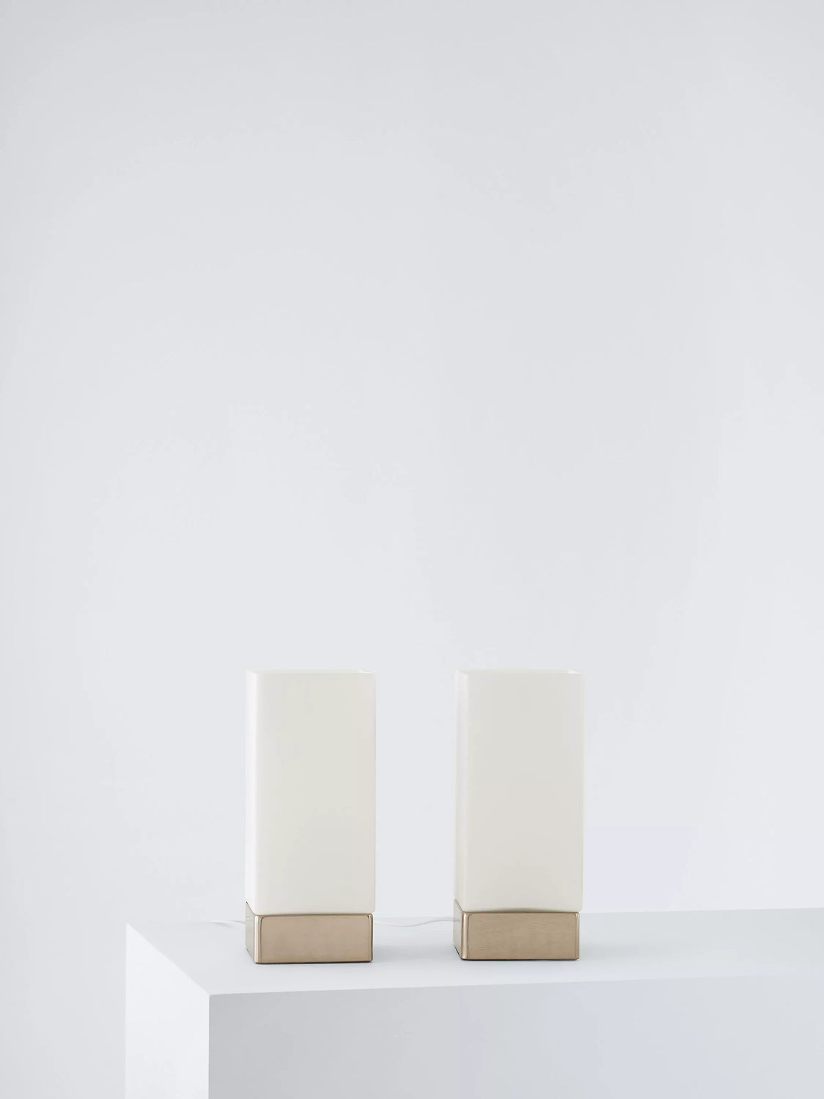 John Lewis Mitch touch lamps set of two silver - British product