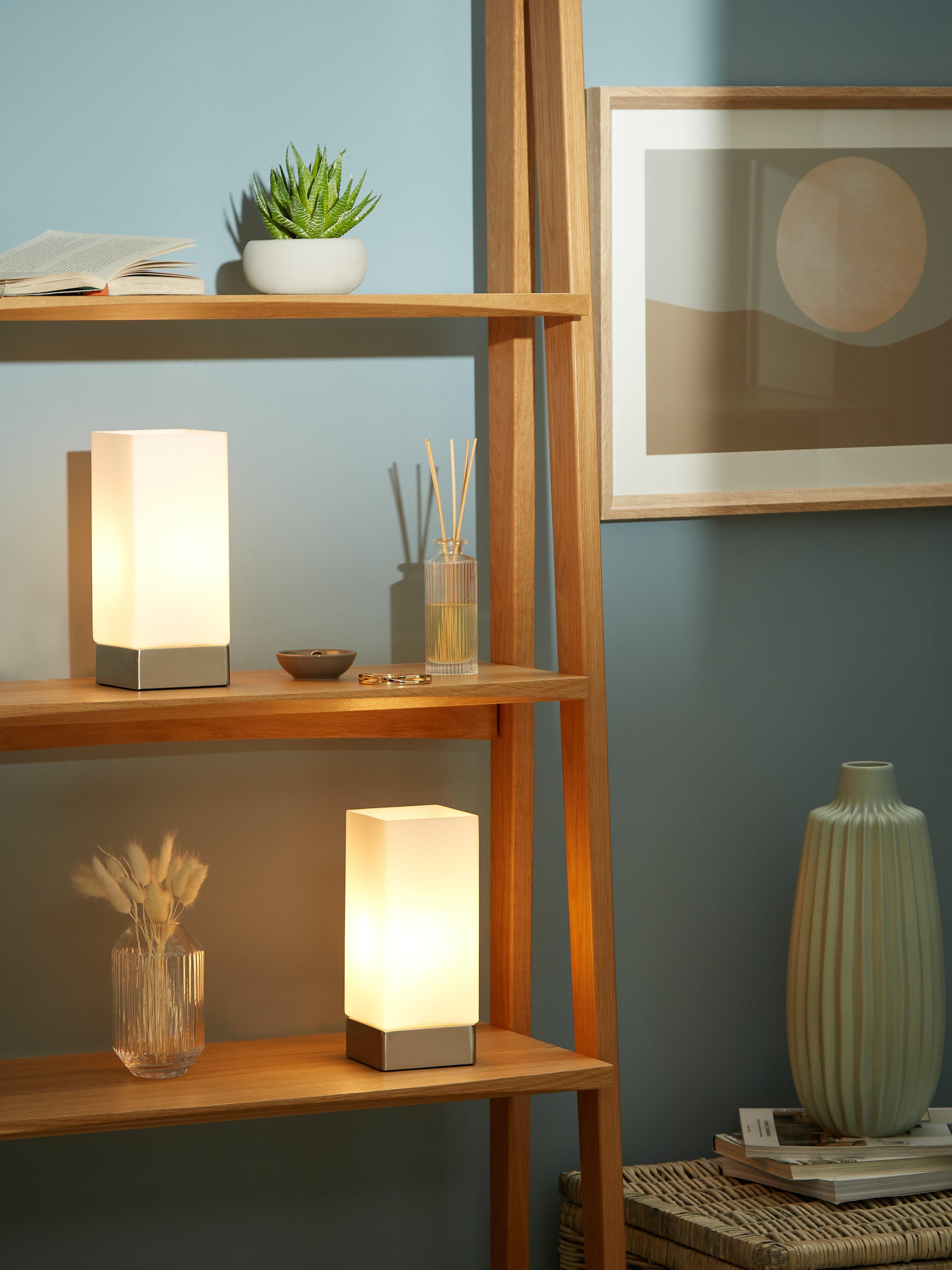 John Lewis Mitch touch lamps set of two silver - British product
