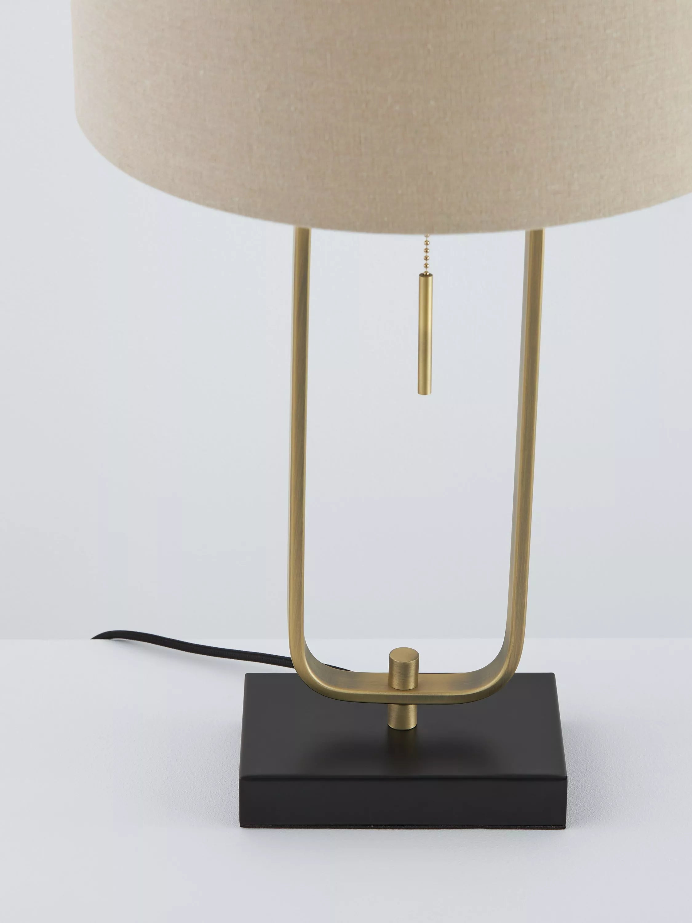 John Lewis Frame table lamp in black and brass finish, UK version