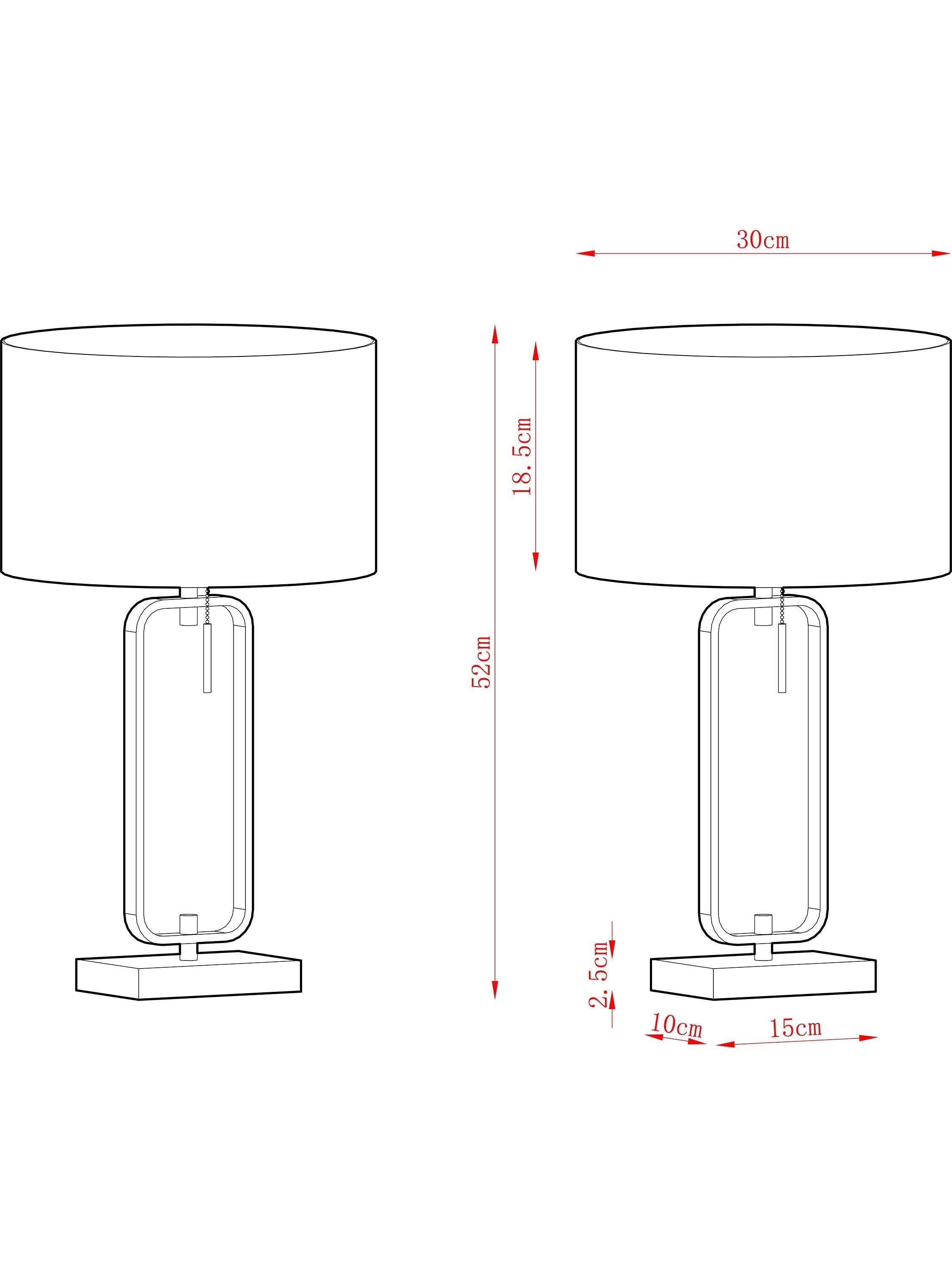 John Lewis Frame table lamp in black and brass finish, UK version