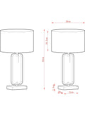 John Lewis Frame table lamp in black and brass finish, UK version