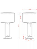 John Lewis Frame table lamp in black and brass finish, UK version