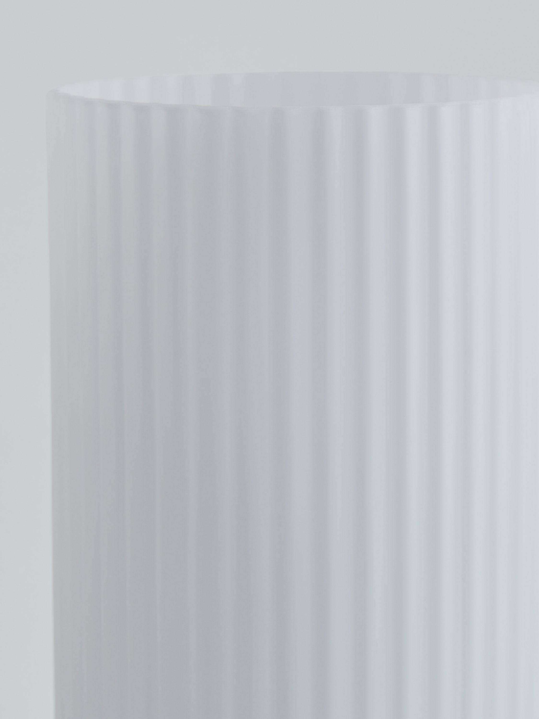 John Lewis Ridge opal glass touch lamps white set of two, imported from the UK
