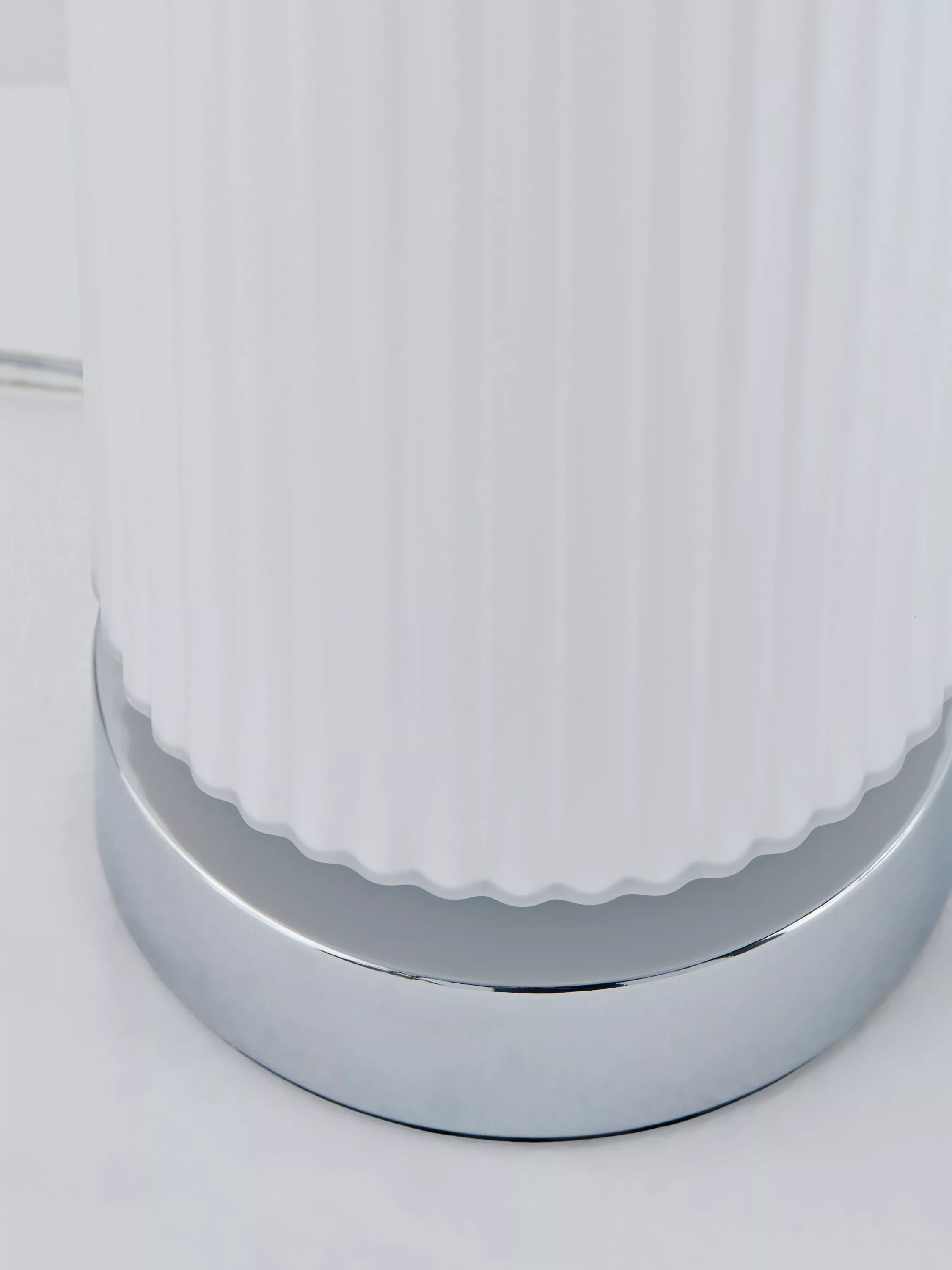 John Lewis Ridge opal glass touch lamps white set of two, imported from the UK