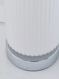 John Lewis Ridge opal glass touch lamps white set of two, imported from the UK