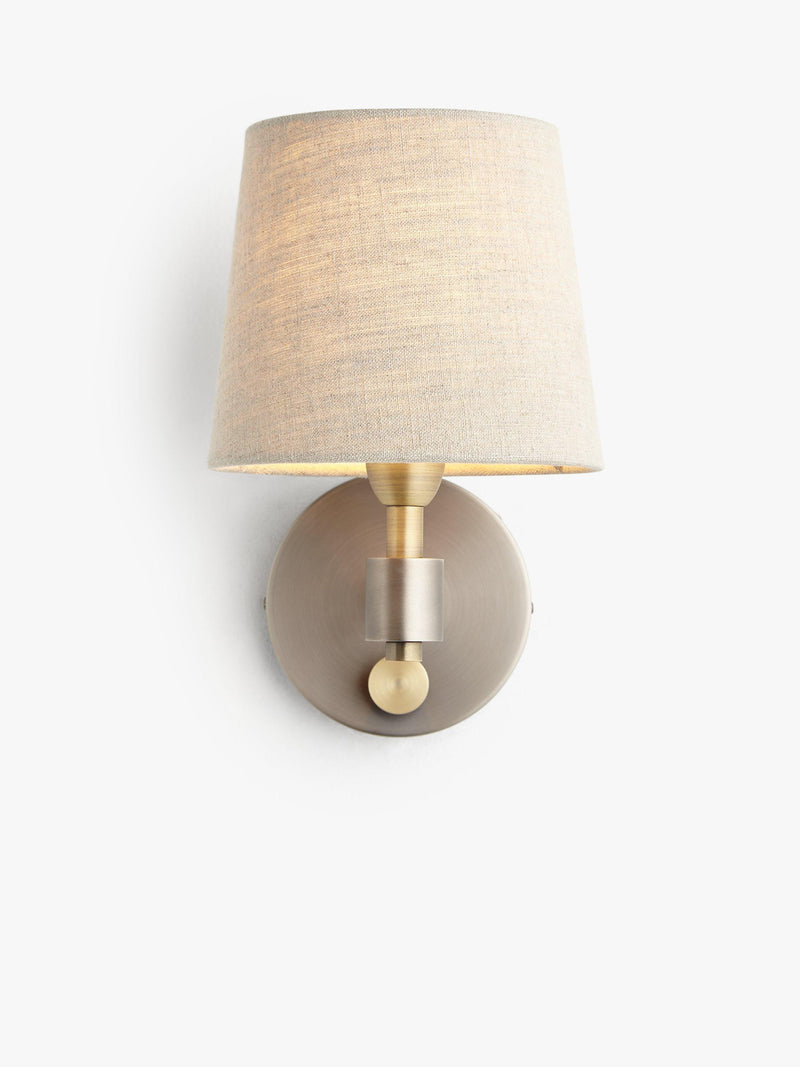 John Lewis Ansel wall light brass pewter 23cm, UK version