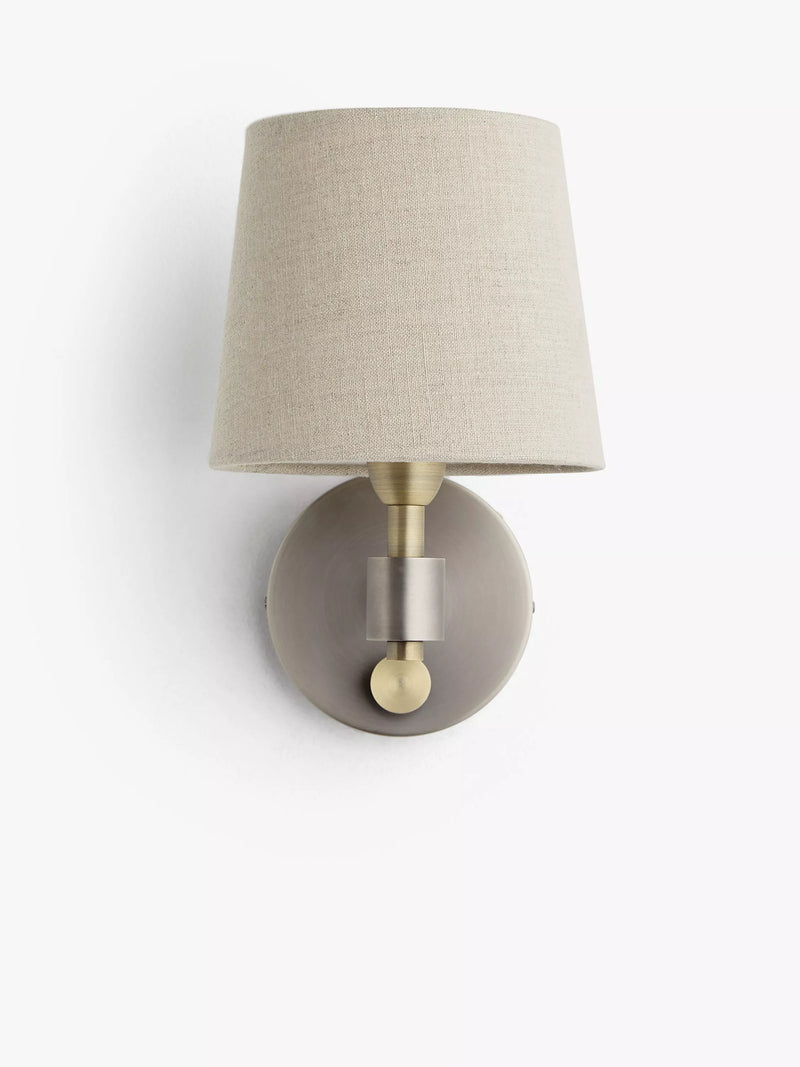 John Lewis Ansel wall light brass pewter 23cm, UK version