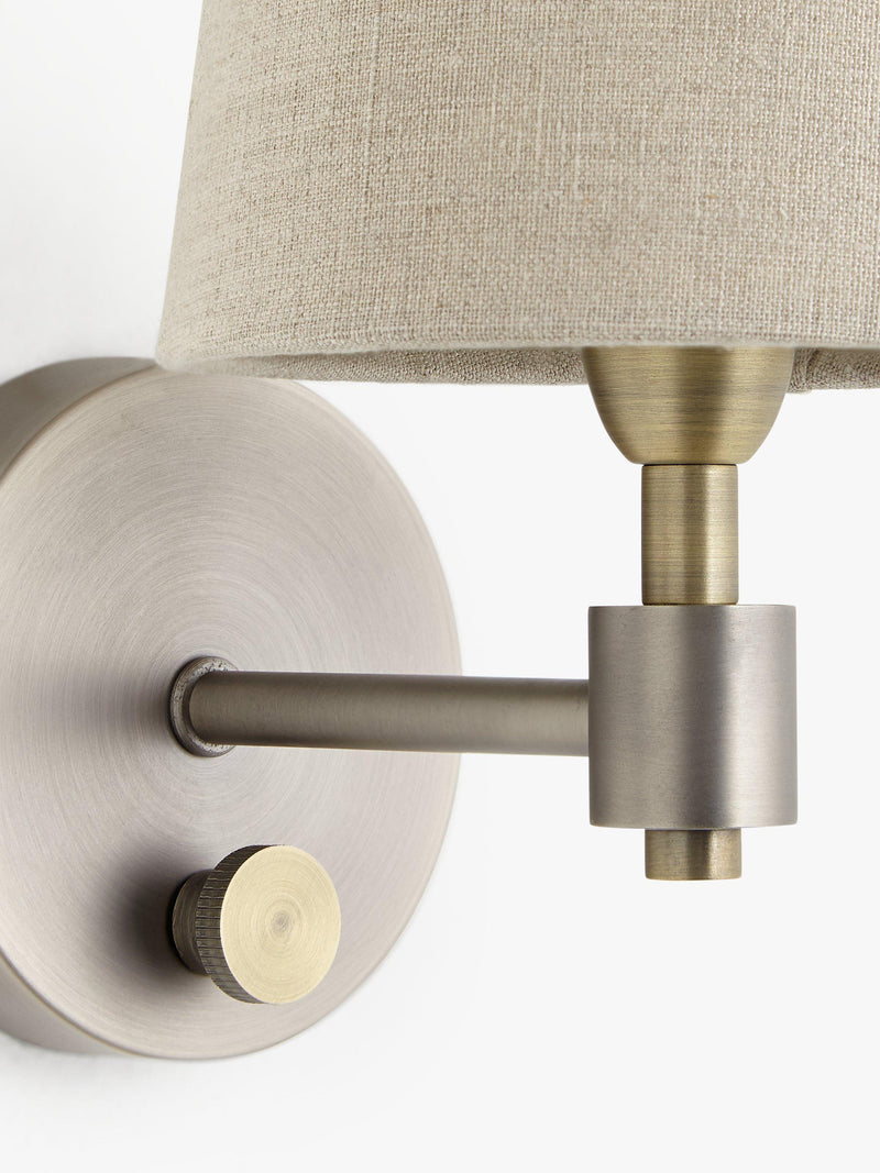 John Lewis Ansel wall light brass pewter 23cm, UK version