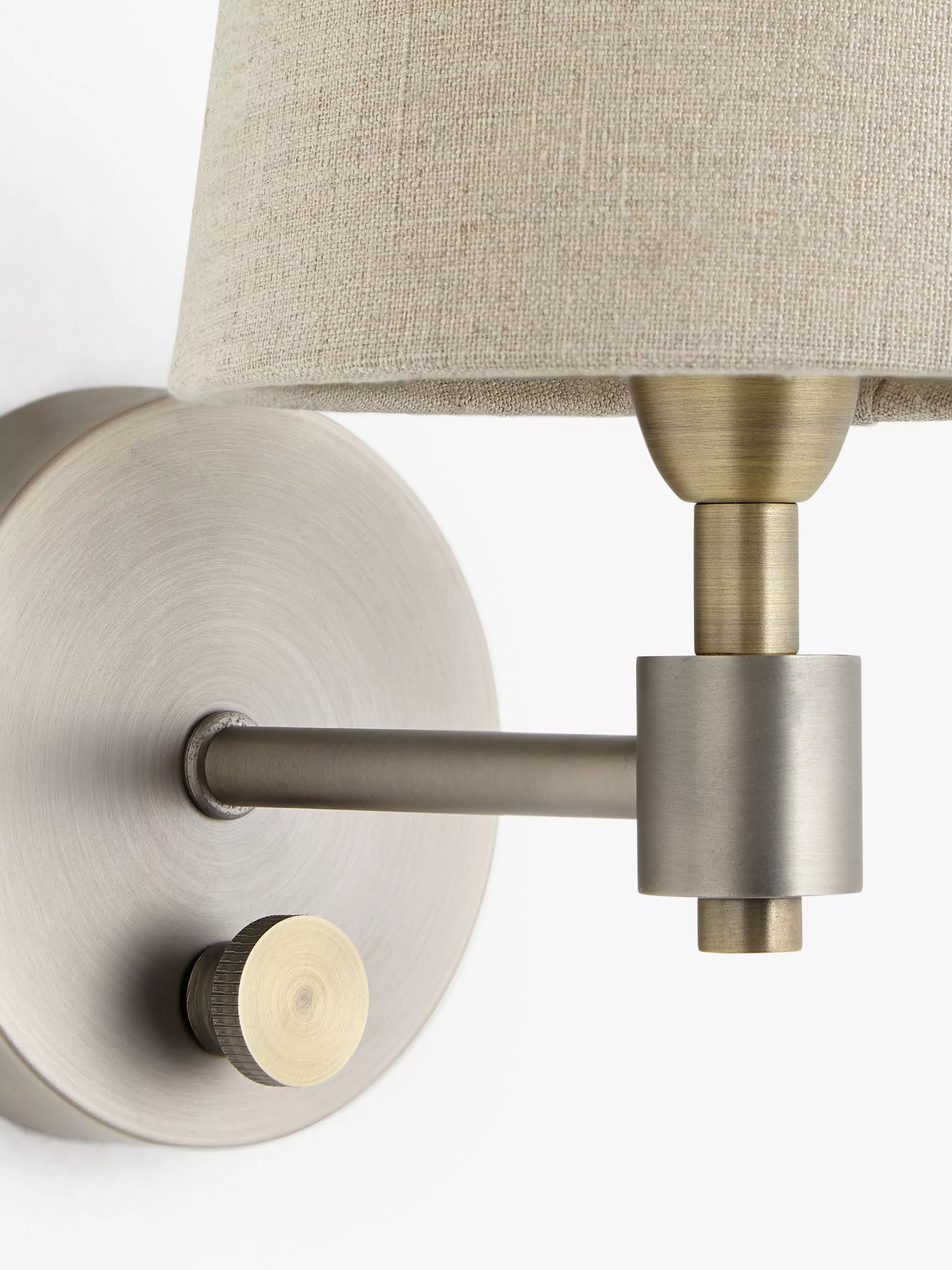 John Lewis Ansel wall light brass pewter 23cm, UK version